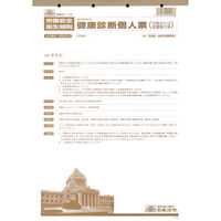 日本法令（HOREI） 健康診断個人票 （定期、配置替え等）（改良型・法定外） B4 20枚 安全5-2 1冊