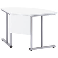 プラス TMユニットテーブル2 コーナーテーブル ホワイト 幅R900×奥行R900×高さ720mm 1台（2梱包）会議長机 ミーティングテーブル 日本製