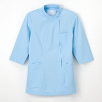 ナガイレーベン 看護上衣7分袖 ナースジャケット 医療白衣 女性用 サックス L HS-951（取寄品）