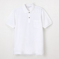 ナガイレーベン 男女兼用ポロシャツ 介護ユニフォーム ホワイト S PL-2402（取寄品）