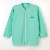 ナガイレーベン 院内ウェア上衣（前開き型） EJ-7011 グリーン S 検査衣　患者衣 1枚（取寄品）