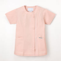 ナガイレーベン 女子チュニック （スクラブ） 医療白衣 半袖 ピンク S NR-8657（取寄品）
