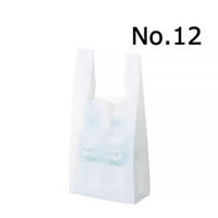 国産レジ袋　乳白　12号　1セット（6000枚：1000枚入×6箱）　福助工業  オリジナル