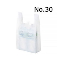 国産レジ袋　乳白　30号　1セット（6000枚：1000枚入×6箱）　福助工業  オリジナル