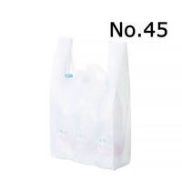 国産レジ袋　乳白　45号　1セット（6000枚：1000枚入×6箱）　福助工業  オリジナル