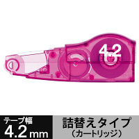 修正テープ　ホワイパーMR交換テープ（アスクル限定）　幅4.2mm×6m　ピンク　10個　WH-634A-R　プラス  オリジナル