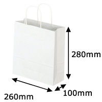 【紙袋】丸紐 クラフト紙手提袋 ベーシックタイプ／アスクル