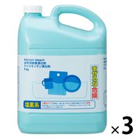 【アスクル限定】ナイスキッチン漂白剤 5kg 厨房用漂白剤 台所用漂白剤 1箱（3個入） ニイタカ  オリジナル