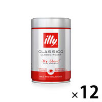 【コーヒー粉】イリー（illy)ブレンド　エスプレッソ粉　ミディアムロースト（クラシコ） 1箱（250g×12缶）