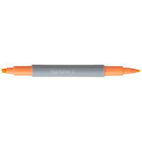 アスクル　蛍光ペン　ツインタイプ　オレンジ　30本　蛍光マーカー オリジナル
