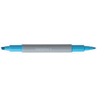 アスクル　蛍光ペン　ツインタイプ　ブルー　青　50本　蛍光マーカー オリジナル