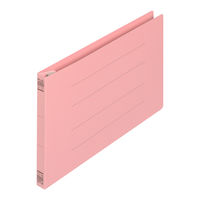 プラス　フラットファイル（統一伝票用）樹脂製とじ具　背幅18mm　ピンク　NO.062N　1セット（30冊）