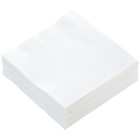 イデシギョー 植林木4つ折り 紙ナプキン 白無地 1セット（1000枚：125枚×8袋）