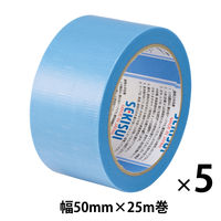 【養生テープ】 マスクライトテープ No.730 青 幅50mm×長さ25m 積水化学工業 1セット（5巻：1巻×5）