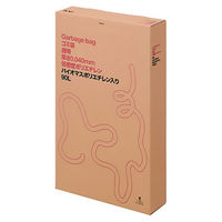 アスクル ゴミ袋 透明 低密度 箱タイプ 90L 厚さ0.040mm（300枚:100枚入×3）バイオマス10%  オリジナル