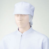 【衛生帽子】 KAZEN 八角帽子(サイドメッシュ)2枚入り 475-41 ホワイト フリー（最大61cm） 1袋（2枚入）
