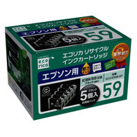 エコリカ　リサイクルインク　ECO-E59B-5P　ICBK59対応   1個