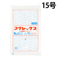 フクレックス ポリ袋（規格袋） ひも付き HDPE・半透明 0.008mm厚 15号 300mm×450mm 1セット（6000枚：200枚×30袋）