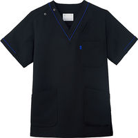 ミズノ ユナイト スクラブ（男女兼用） ブラックブルー 3L MZ0092 医療白衣 1枚（取寄品）