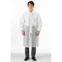 【使い捨て白衣】 川西工業 使いきり不織布白衣 ホワイト LL #7028 1セット（50着：5着入×10袋）