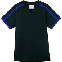 ミズノ ユナイト スクラブ（男女兼用） ブラックブルー 4L MZ0090 医療白衣 1枚（取寄品）