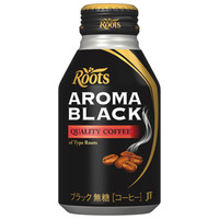 【缶コーヒー】ジェイティ飲料　ルーツ　アロマブラックボトル缶　285ｇ　1箱（24缶入）