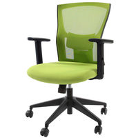 イトーキ サリダチェア（Salida） オフィスチェア メッシュ張り 可動肘付 グリーン YL5-LG 1脚（2梱包） 事務椅子 脚幅615mm