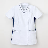 ナガイレーベン 女子上衣（スクラブ） 医療白衣 半袖 Tロイヤルブルー S FT-4597（取寄品）