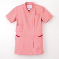 ナガイレーベン 女子スクラブ 医療白衣 半袖 コーラルピンク S ML-1122（取寄品）