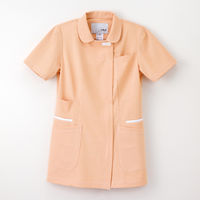 ナガイレーベン 女子上衣 ナースジャケット 医療白衣 半袖 オレンジ L LX-4012（取寄品）
