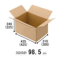 【100サイズ】「現場のチカラ」 無地ダンボール Cライナー 外寸：幅435×奥行310×高さ240mm 1梱包（20枚入）  オリジナル