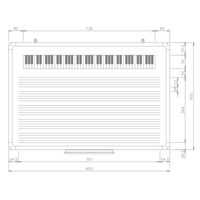 日学　樹脂枠ホワイトボード　900×600　五線譜表　RC-13-043　（直送品）
