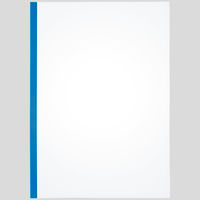 アスクル レール式クリアーホルダースリム ファイル A4タテ 約10枚とじ 青（ブルー） PP製 10袋（100冊）  オリジナル