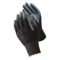 【ウレタン背抜き手袋】 ショーワグローブ パームフィット手袋 B0500 ブラック M 1セット（10双：1双入×10袋）