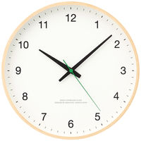 Lemnos（レムノス）木枠デザイン時計 白 掛け時計 [電波 スイープ] 直径303mm 101451-1 1個（取寄品）