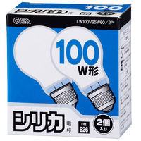 オーム電機　白熱電球100W　LW100V95W60/2P　1箱（2個入）