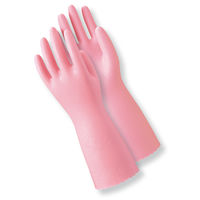 【ビニール手袋】 ショーワグローブ 「現場のチカラ」 簡易包装ワーキング中厚手 ピンク M 1袋（5双入）  オリジナル