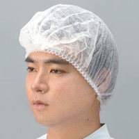 【使いきりキャップ】 川西工業 不織布 使いきりヘアキャップ 500枚入 ホワイト 1袋（500枚入）