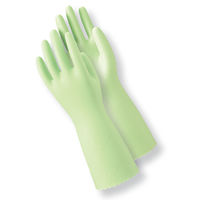 【ビニール手袋】 ショーワグローブ 「現場のチカラ」 簡易包装ワーキング中厚手 グリーン L 1セット（30双：5双入×6袋）  オリジナル