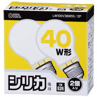 オーム電機　白熱電球40W　LW100V38W55/2P　1箱（24個入）