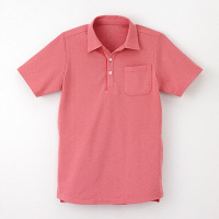 ナガイレーベン ニットシャツ（男女兼用） コーラルレッド L NC-2307（取寄品）