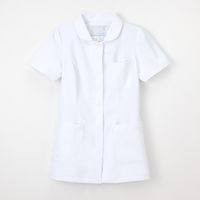 ナガイレーベン 女子上衣 ナースジャケット 医療白衣 半袖 ホワイト L FT-4412（取寄品）