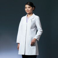 ドクターコート ショート丈 CO-6008 女性用 L　オンワード　白衣　（取寄品）