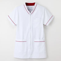 ナガイレーベン 男女兼用スクラブ 医療白衣 半袖 Tバーガンディ S HOS-4977（取寄品）