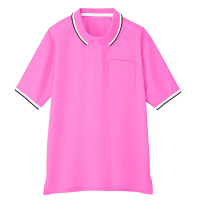 自重堂 半袖ポロシャツ 男女兼用 ピンク L WH90318（取寄品）