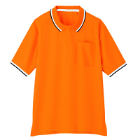 自重堂 半袖ポロシャツ 男女兼用 オレンジ SS WH90318（取寄品）