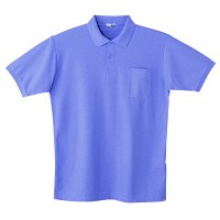自重堂 半袖ポロシャツ 男女兼用 パープル LL 24414（取寄品）