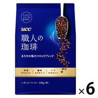 【コーヒー粉】UCC上島珈琲 職人の珈琲 まろやか味のマイルドブレンド 1セット（240g×6袋）