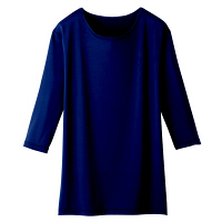自重堂 七分袖インナーTシャツ 男女兼用 ネービー 3L WH90029（取寄品）