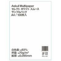 アスクル セレクトホワイトスムース サンプルパック A4 210×297 1冊（100枚入）  オリジナル